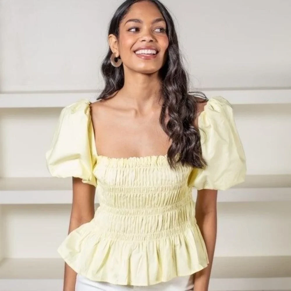 ASTR The Label Savina Top in Lemonade Size XL